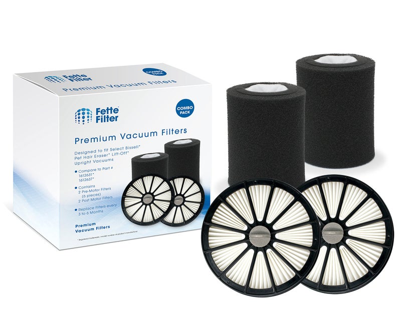 Fette Filter - Pet Hair Eraser Lift-Off Compatible with Bissell 20871 & 2087. Compare to Part # 1612637 & 1612631. (Pack of 2) - Image 1